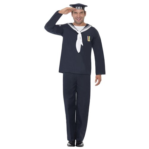 Blue Naval Seaman Adult Costume [Size: Medium]