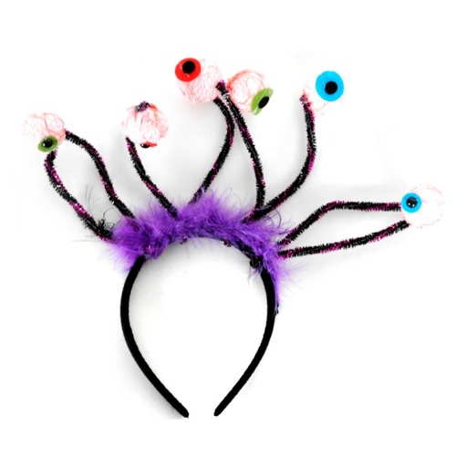Purple Scary Eyeballs Headband