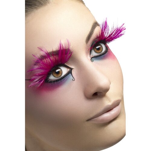 Eyelashes - Pink Feathered