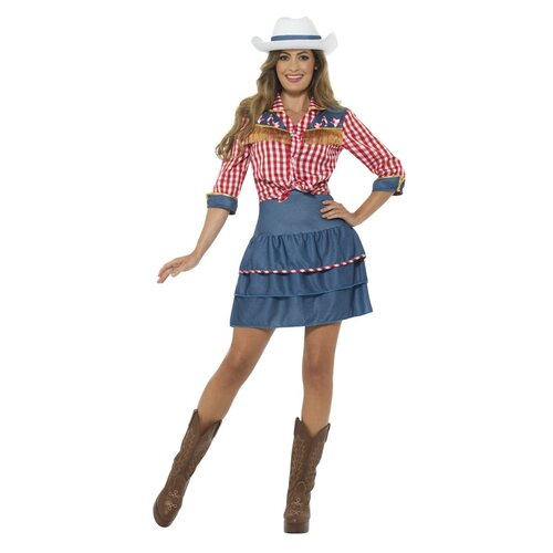 Rodeo Doll Cowgirl Adult Costume [Size: S (8-10)]