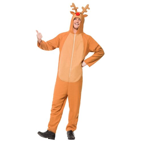 Reindeer Adult Onesie Costume [Size: Small]