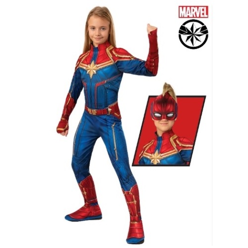 Captain Marvel Classic Girls Costume [SIze: M (6-8 Yrs)]