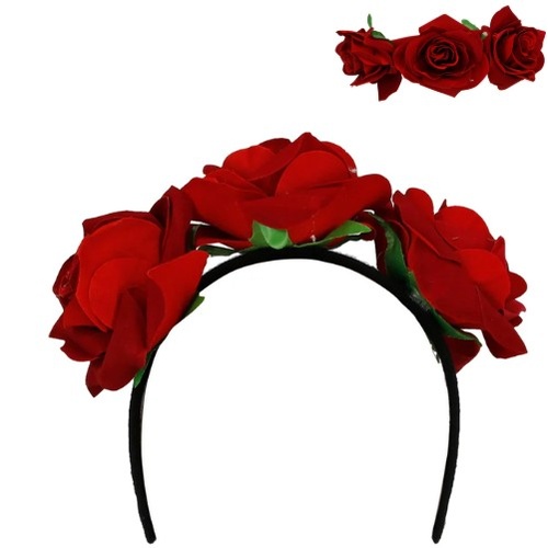 Deluxe Day of the Dead Rose Headband