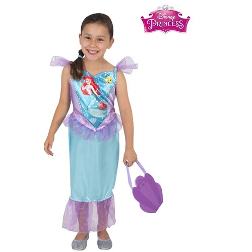 Ariel Little Mermaid Kid's Costume & Bag [Size: S (3-4 Yrs)]