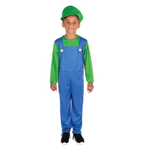 Green Plumber Kid's Costume [Size: 3-4 Yrs]