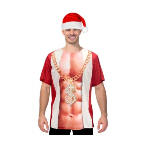 Christmas Novelty T-Shirt - Bling Santa