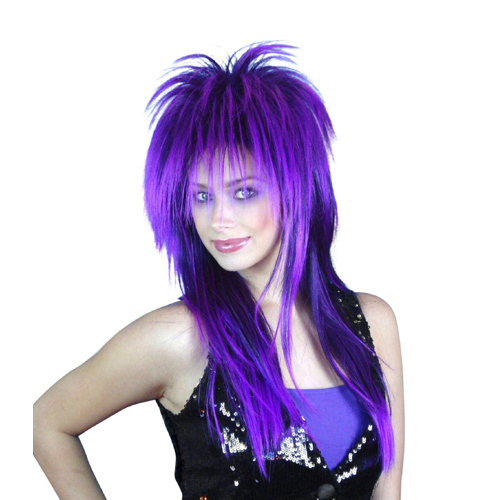 Purple Spikey Vamp Wig