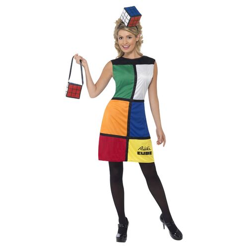 '80s Rubik's Cube Women's Costume [Size: S (8-10)]