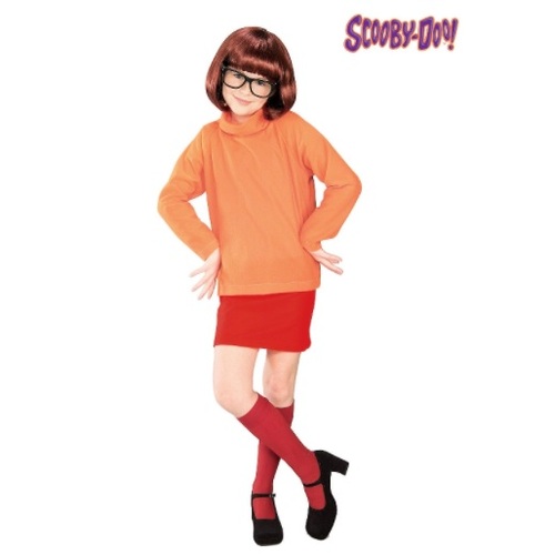 Scooby-Doo Velma Deluxe Girls Costume [Size: S (3-4 Yrs)]