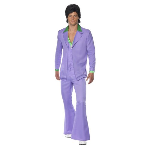 Lavender 1970s Disco Suit [Size: Medium]