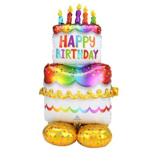 INFLATED Airloonz Birthday Cake Balloon