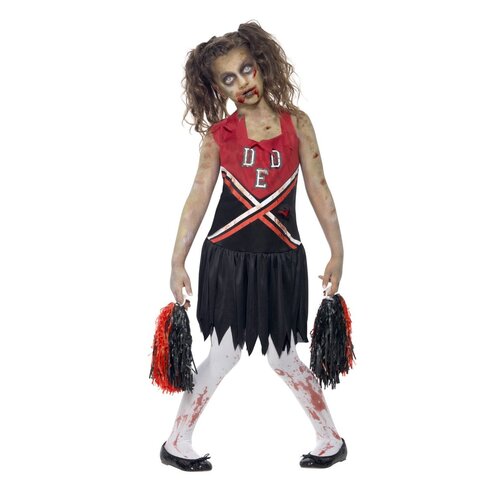Zombie Cheerleader Red & Black Kid's Costume [Size: L (10-12 Yrs)]