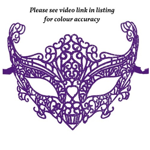 Purple Midnight Glitter Lace Masquerade Eye Mask