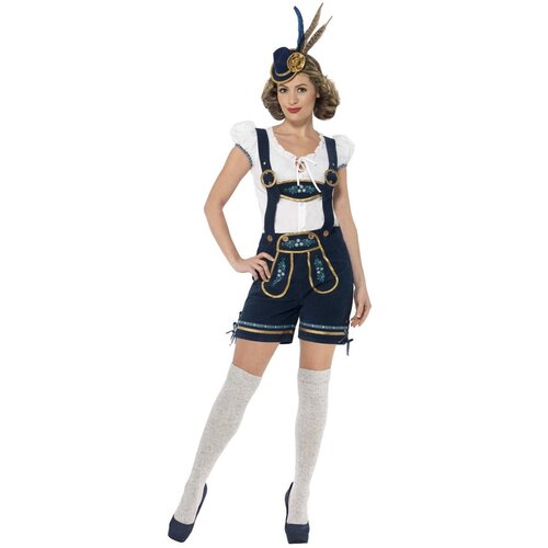 Deluxe Bavarian Women's Costume - Blue [Size: L (16-18)]