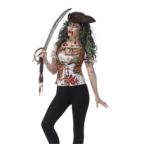 Zombie Pirate Wench Adult T-Shirt [Size: S (8-10)]