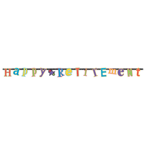 Happy Retirement Letter Banner - 3.05m