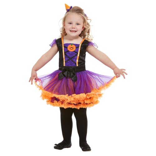 Pumpkin Witch Toddler Girls Costume [Size: 1-2 Years]