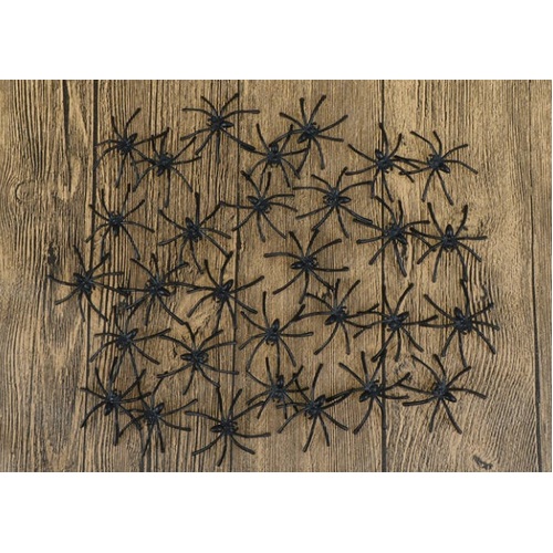 Plastic Spiders - Pack of 30