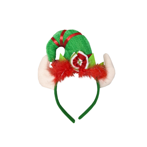 Christmas Elf Hat with Ears on Headband