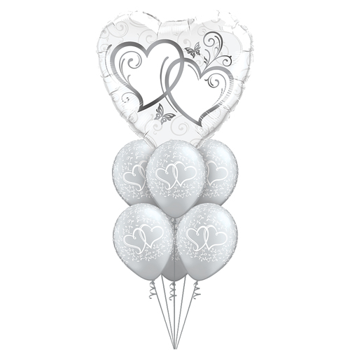 Entwined Hearts Silver Luxury Bouquet