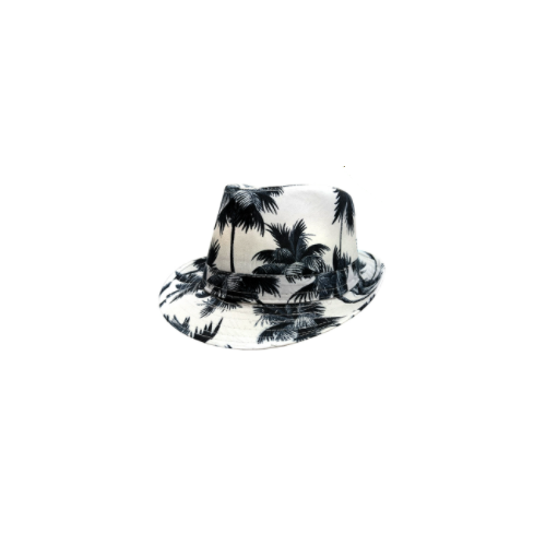 Hawaiian Fedora Hat - Palm Trees