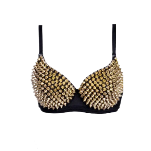 Spikey Bra - Gold [Size: S (8-10)]