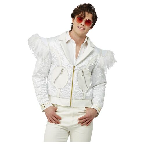 ONLINE ONLY:  Elton John Quilted Feathered Jacket [Size: M]