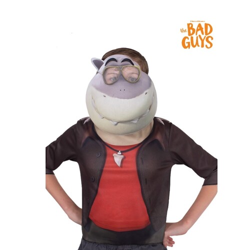 Bad Guys Mr Shark Kid's Costume Top & Mask [Size: L (9-10 yrs)]