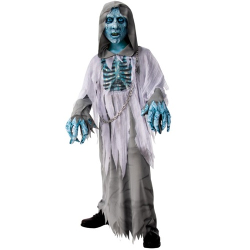 White Demon Hooded Robe Kid's Costume [Size: 8-10 yrs]