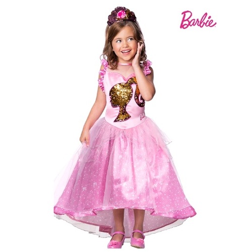 Barbie Princess Deluxe Girls Costume [Size: S (4-6 Yrs)]