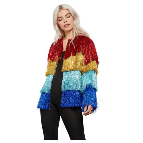 Fever Rainbow Tinsel Festival Jacket [Size: S-M (8-14)]