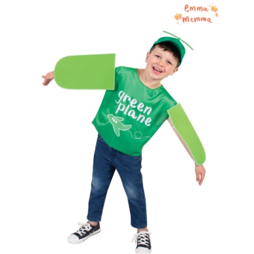 Emma Memma Green Planes Kid's Costume [Size: 18-36 Mnths]