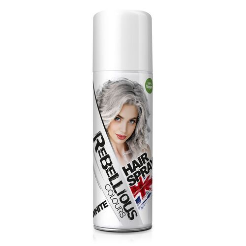 Rebellious Coloured Hair Spray - White