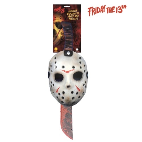 ONLINE ONLY:  Friday 13th Jason Mask & Machete Set