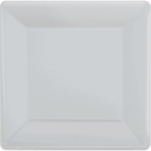 Paper Plates 23cm Square 20 Pk - Silver