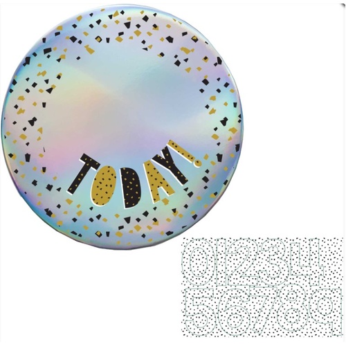 Add-an-Age Birthday Badge 15cm - Black & Gold