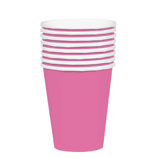 354ml Paper Cups Bright Pink - 20 Pk