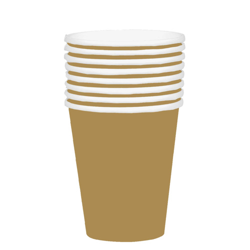 354ml Paper Cups Gold - 20 Pk