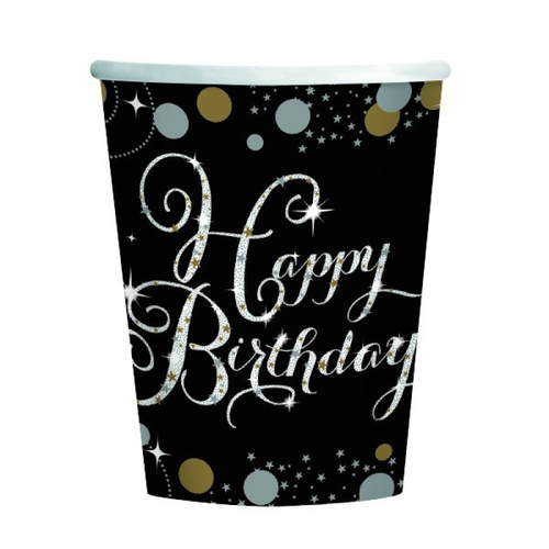 Sparkling Celebration Happy Birthday 266ml Cups  - 8 Pk