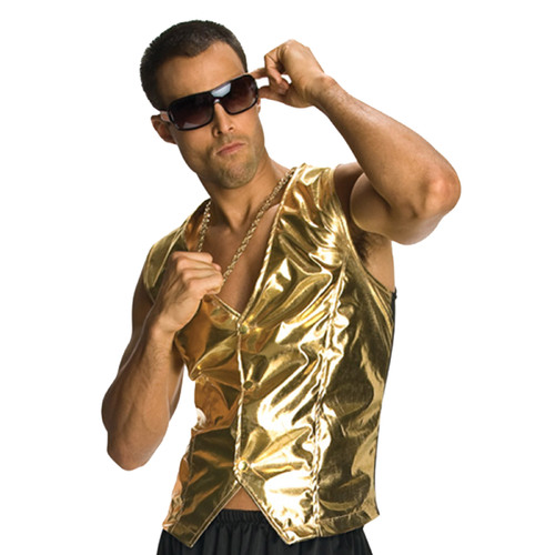 Rapper Gold Vest - Size Std