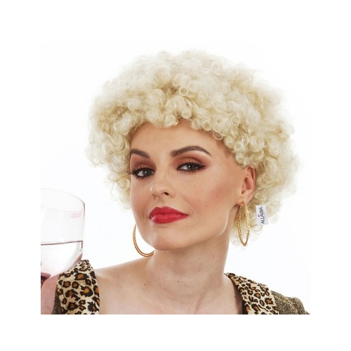 Kath n Kim Style Blonde Perm Wig