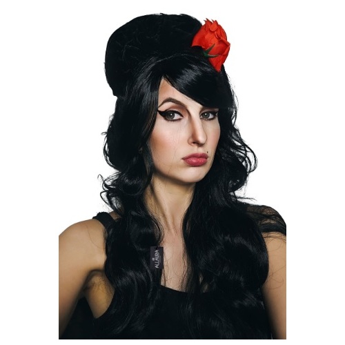 Amy Winehouse Inspired Black Beehive Wig