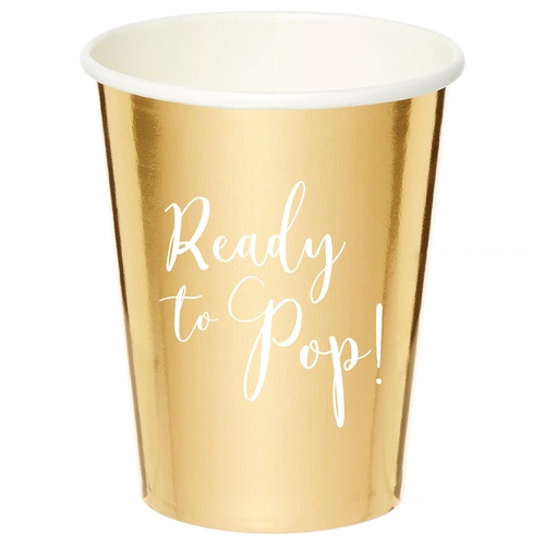 Ready to Pop 250ml Paper Cups - 8 Pk