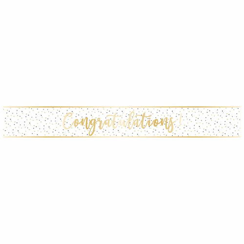 Congratulations Gold Foil Banner - 2.7m