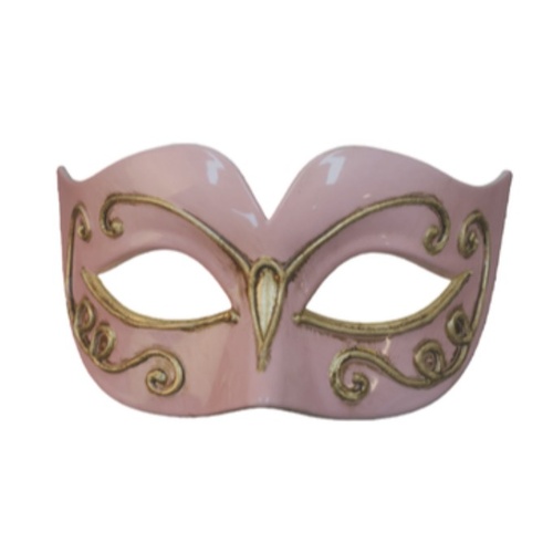Elegant Dusky Pink Gold Masquerade Eye Mask