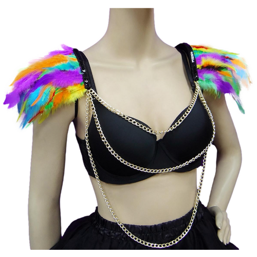Paradiso Rainbow Feather Harness