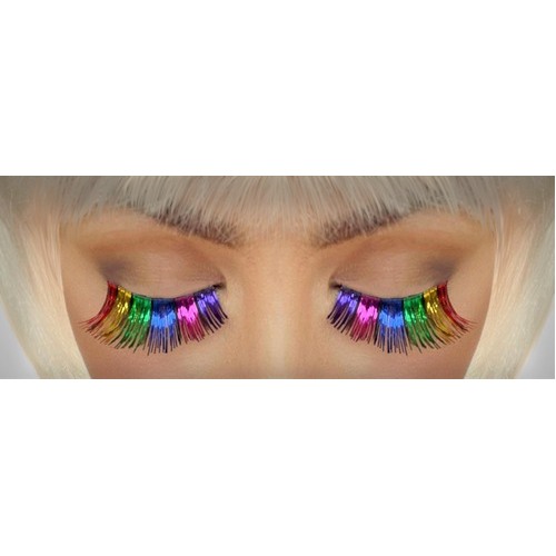 Eyelashes - Rainbow Tinsel