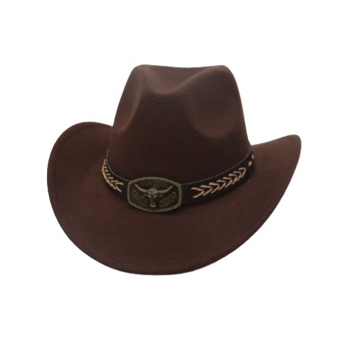 Cowboy Hat - Dark Brown Bullhorn Deluxe