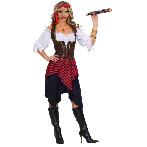 Sweet Buccaneer Adult Pirate Costume [Size: S (8-10)]