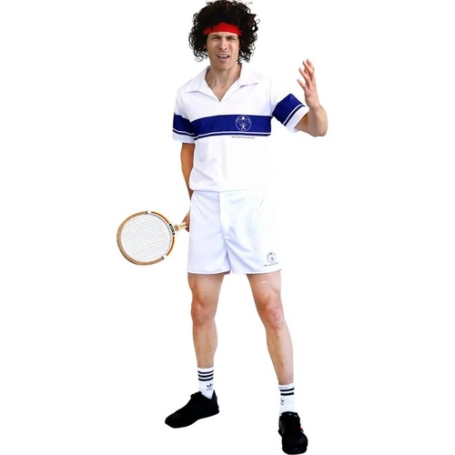Retro 80s Tennis Player Adult Costume [Size: Medium]